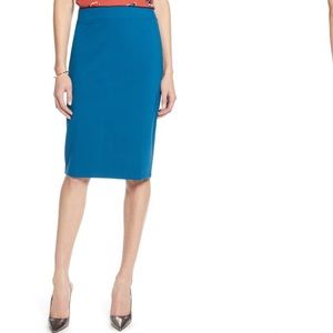 Halogen teal blue pencil skirt